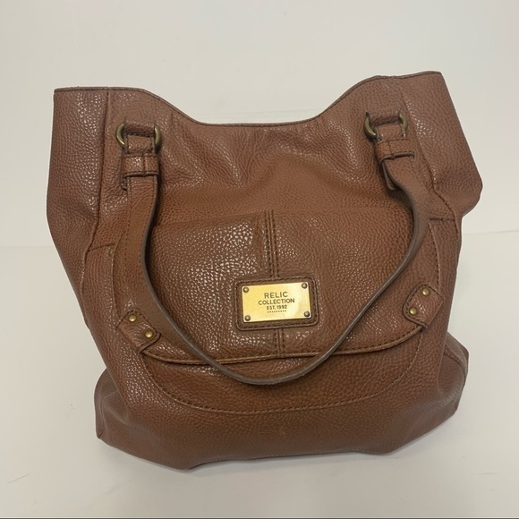 Relic by Fossil Vegan Tan Pebble Leather Blakely Hobo Tote Bag - Picture 6 of 16